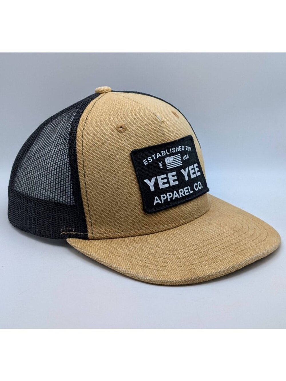 Yee Yee Apparel Co. Hat Snapback Beige Black Mesh Trucker Cap Earl Dibbles Jr.